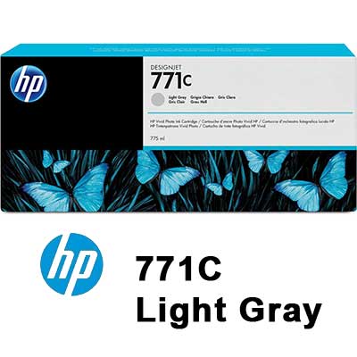 HP 771C Light Gray Designjet Ink Cartridge-775ml